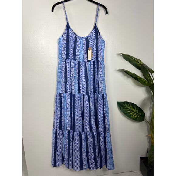 Anthropologie Dresses & Skirts - Anthropolgie NWT Roller Rabbit Women's S Maxi Sun Dress Blue Summer Sundress